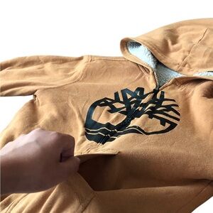 Timberland Brown Hoodie with Black Emblem
